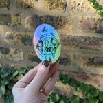 Cat Skull Holographic Sticker